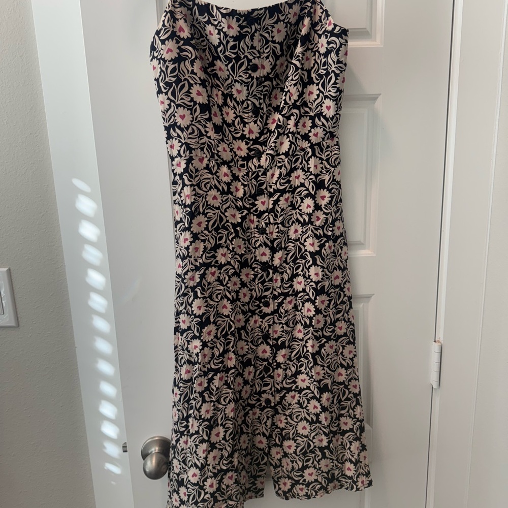 HVN Floral and Heart Print Dress